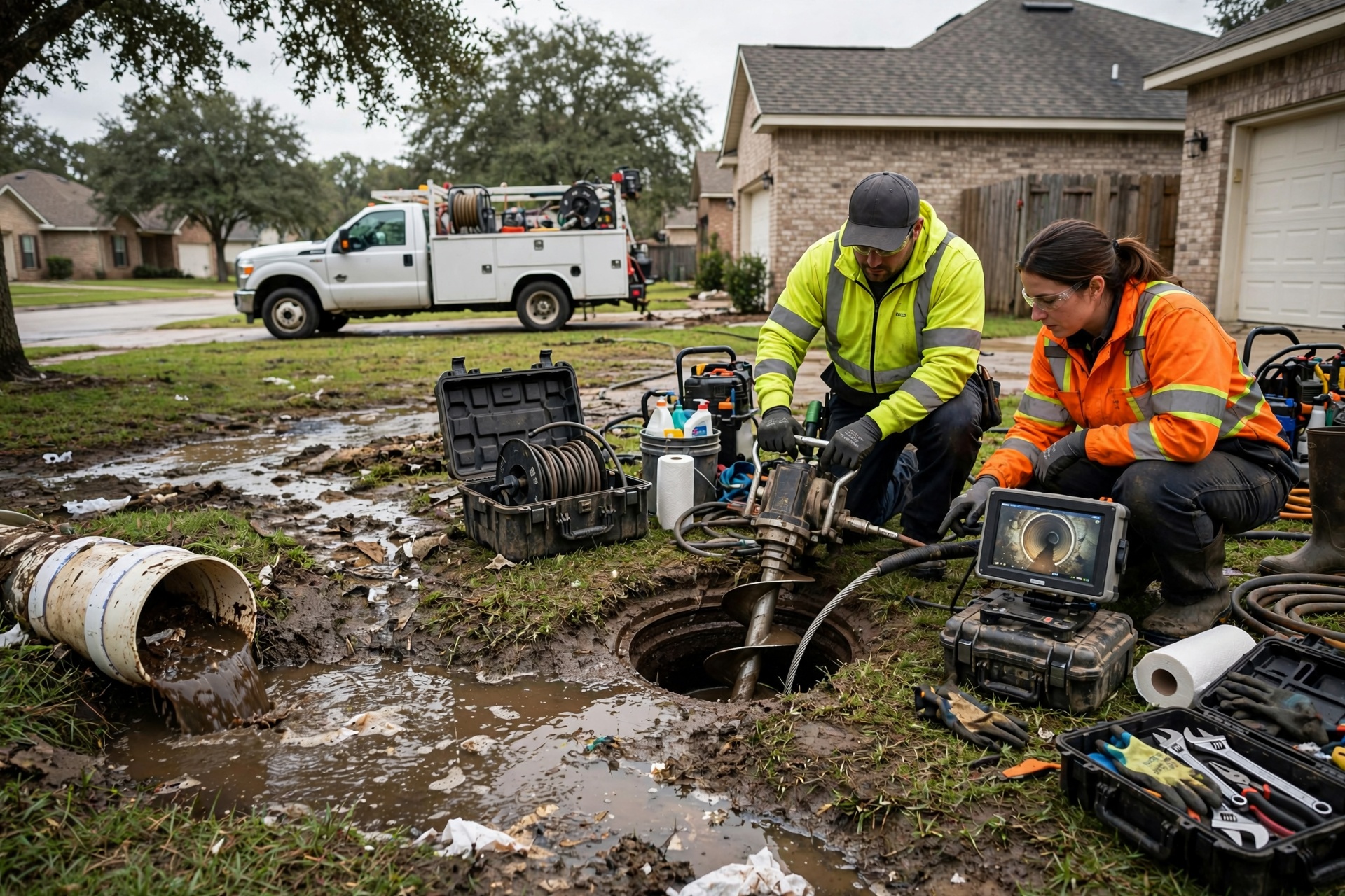 sewage cleanup in Briarwood Crossing